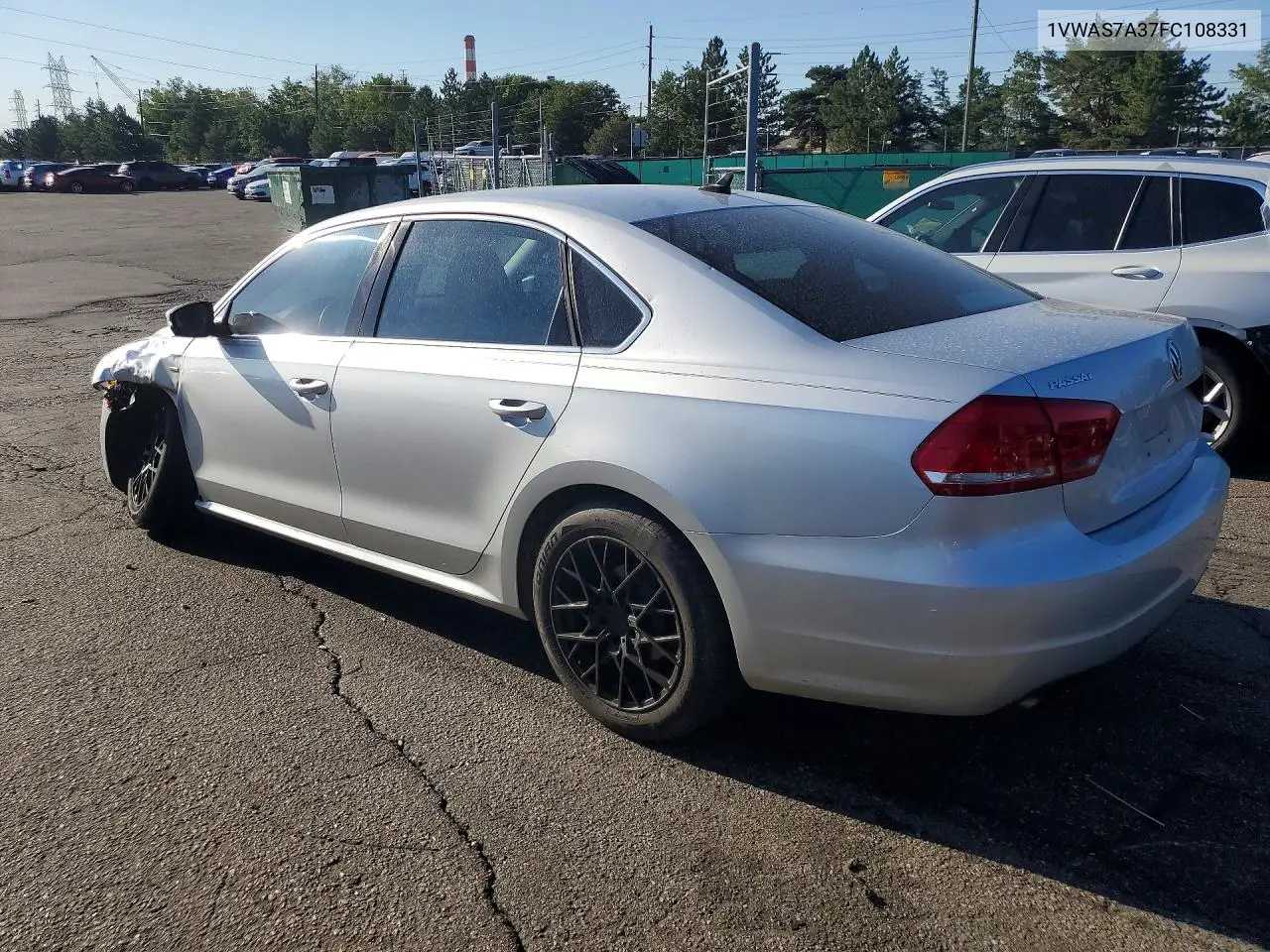 2015 Volkswagen Passat S VIN: 1VWAS7A37FC108331 Lot: 61010446