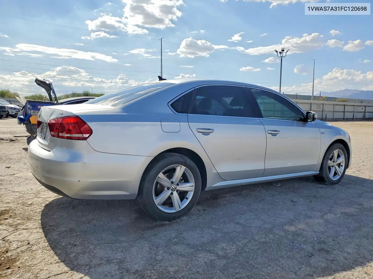 2015 Volkswagen Passat S VIN: 1VWAS7A31FC120698 Lot: 61089416