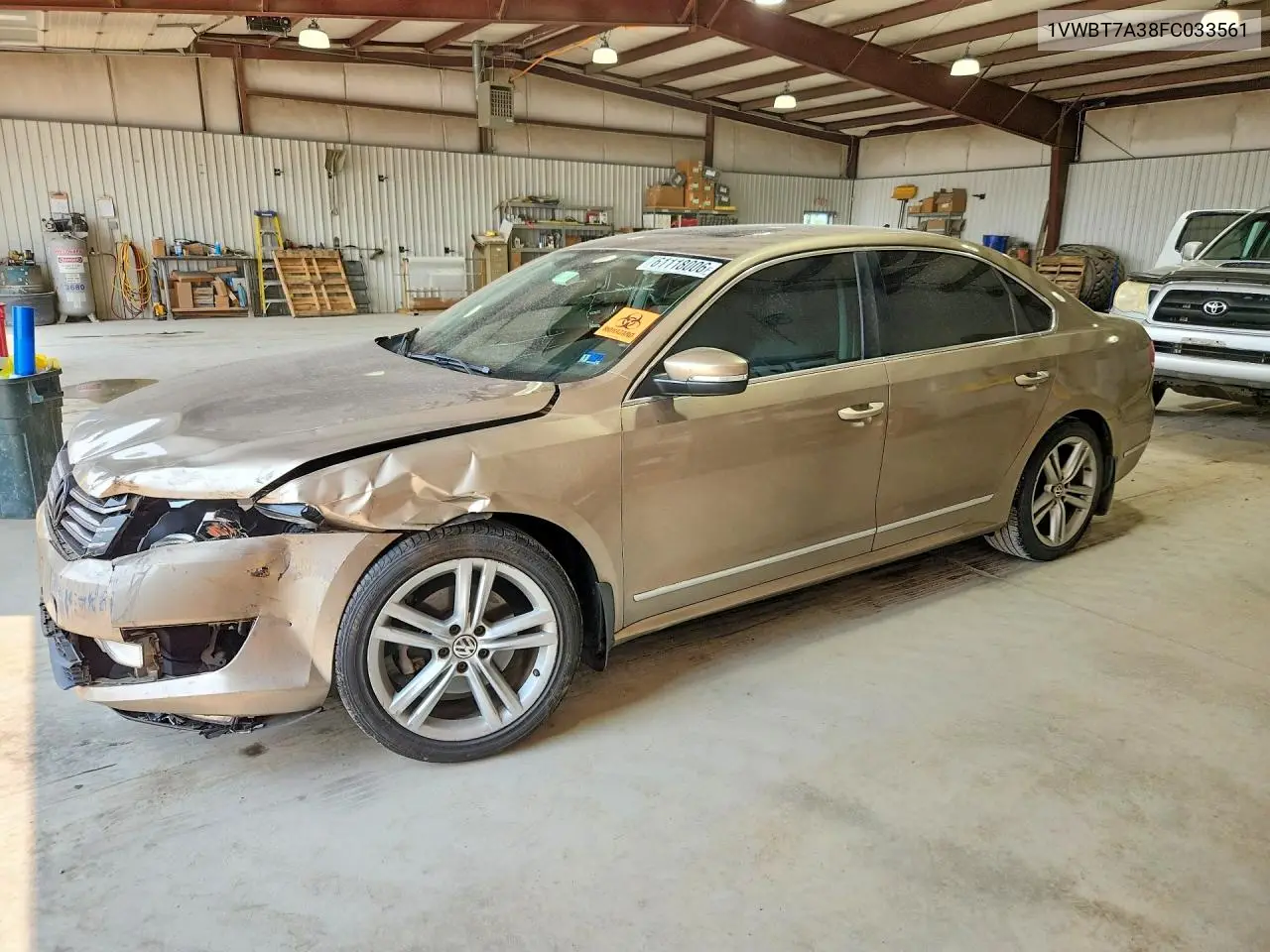 2015 Volkswagen Passat Se VIN: 1VWBT7A38FC033561 Lot: 61118006