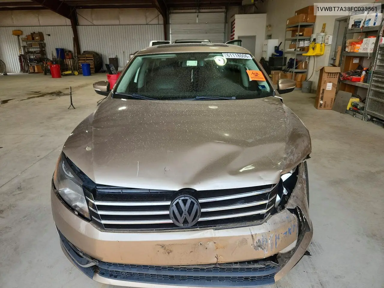 2015 Volkswagen Passat Se VIN: 1VWBT7A38FC033561 Lot: 61118006