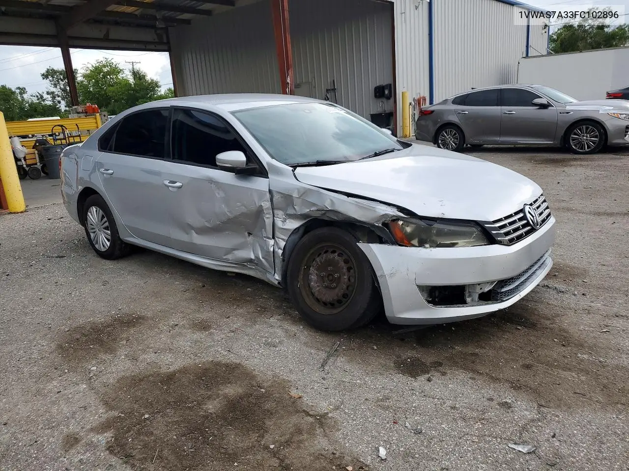 2015 Volkswagen Passat S VIN: 1VWAS7A33FC102896 Lot: 61162326