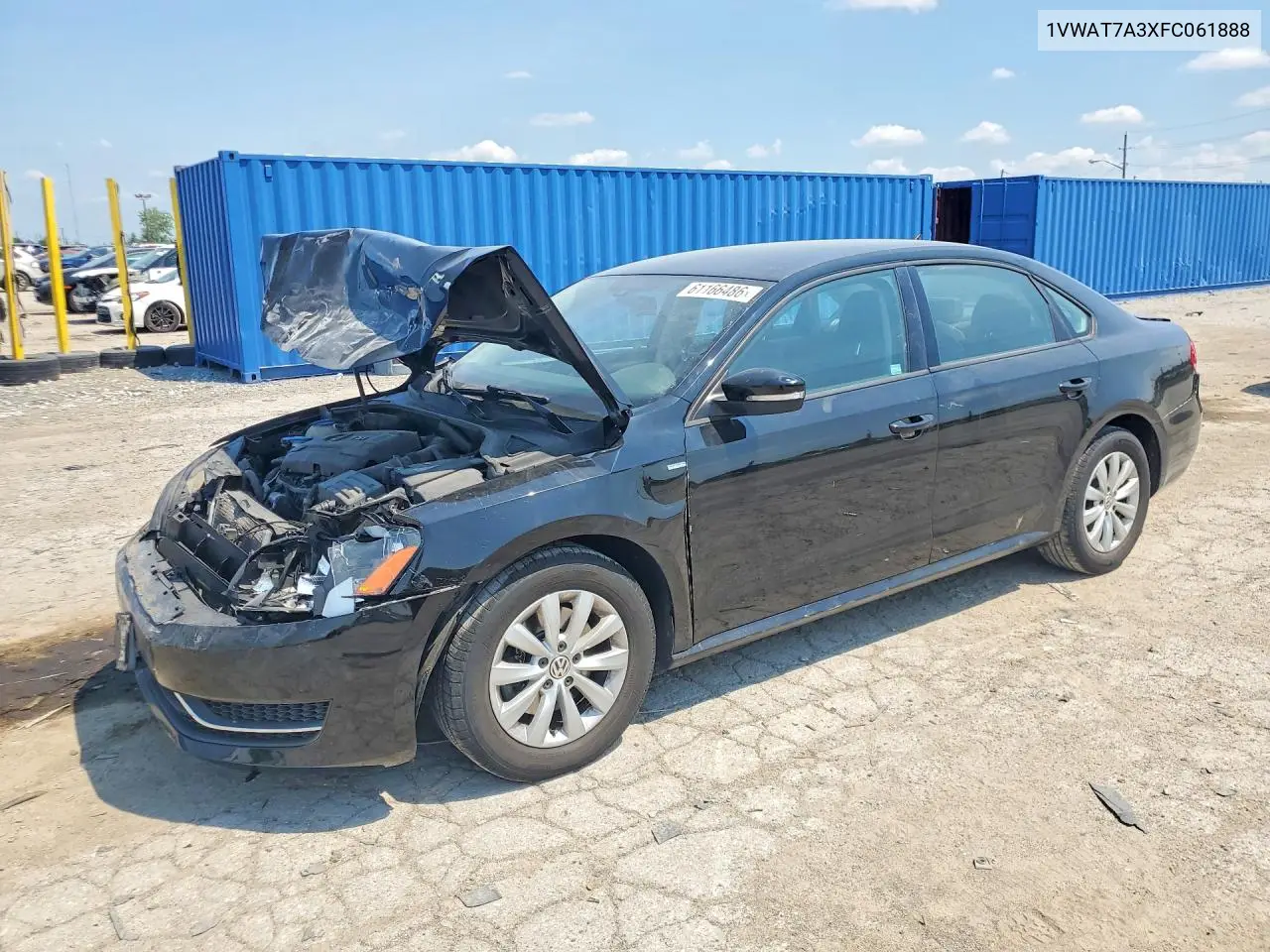 2015 Volkswagen Passat S VIN: 1VWAT7A3XFC061888 Lot: 61166486