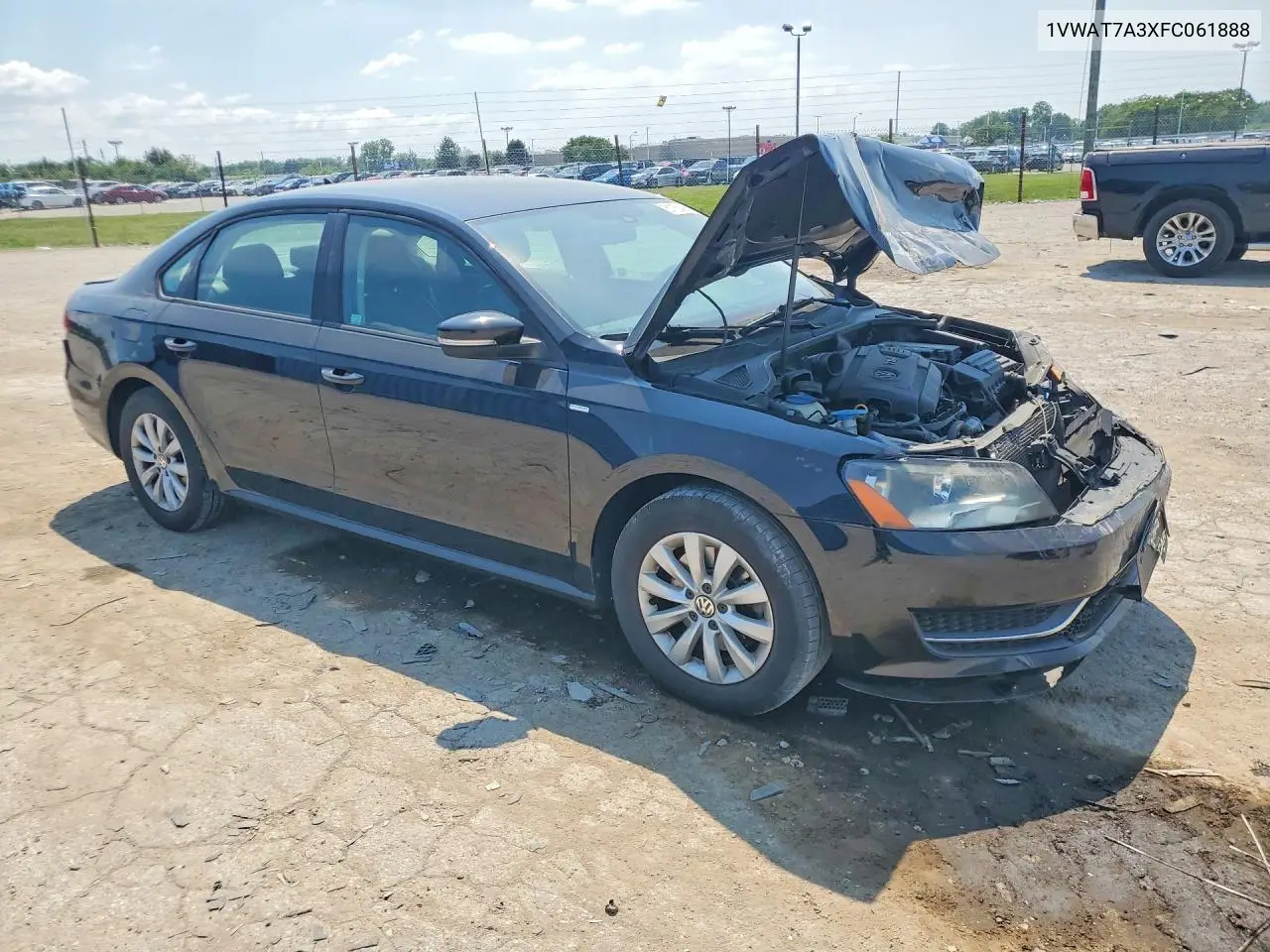 2015 Volkswagen Passat S VIN: 1VWAT7A3XFC061888 Lot: 61166486