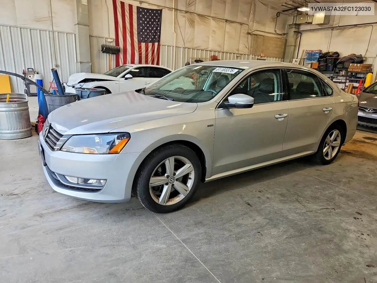2015 Volkswagen Passat S VIN: 1VWAS7A32FC123030 Lot: 61183376