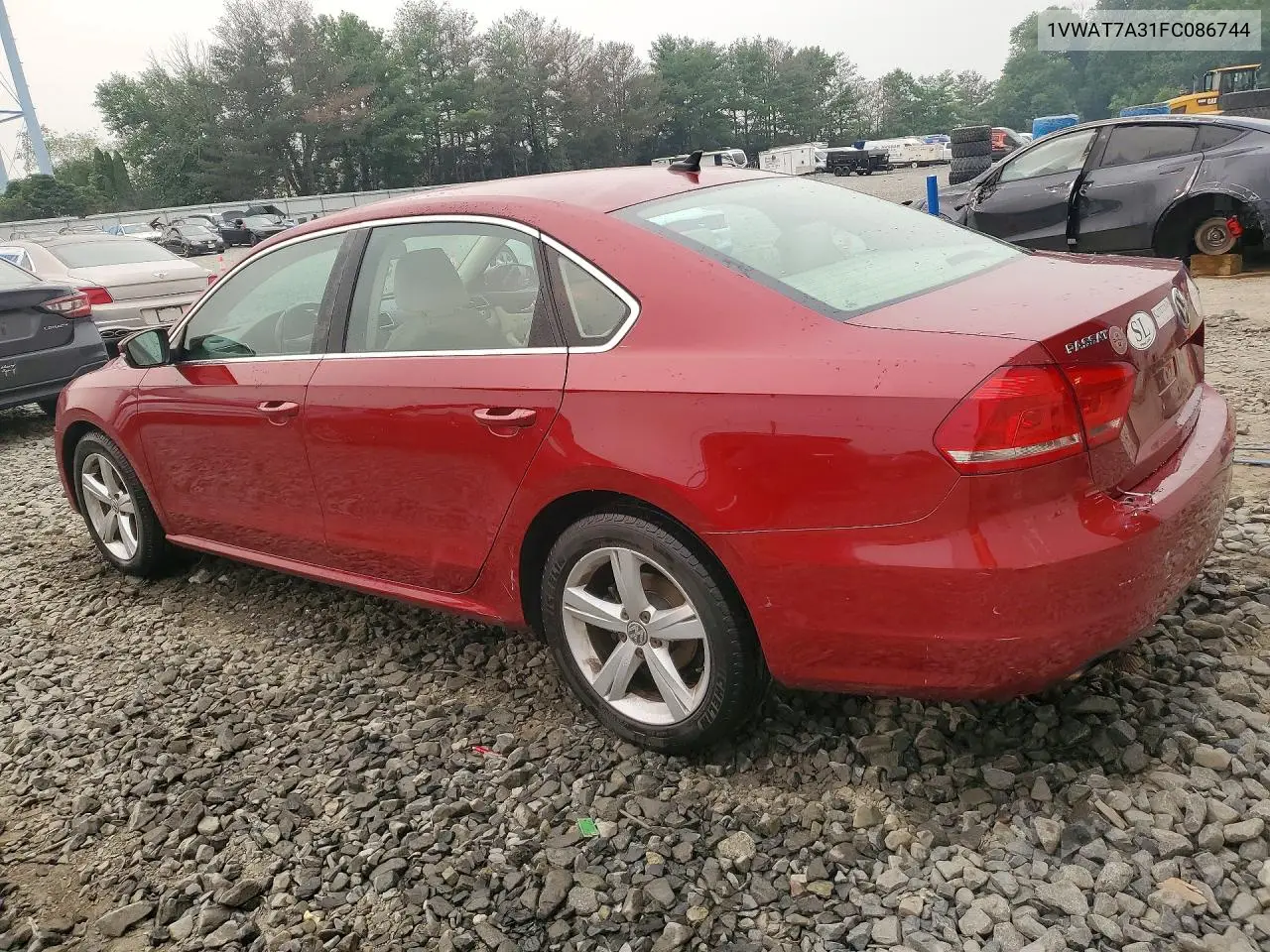 2015 Volkswagen Passat S VIN: 1VWAT7A31FC086744 Lot: 61302036