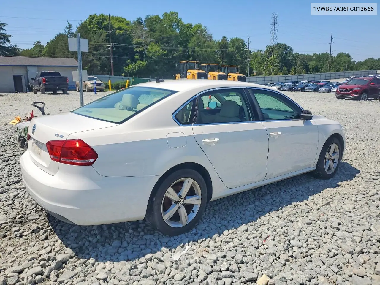 2015 Volkswagen Passat Se VIN: 1VWBS7A36FC013666 Lot: 61327806