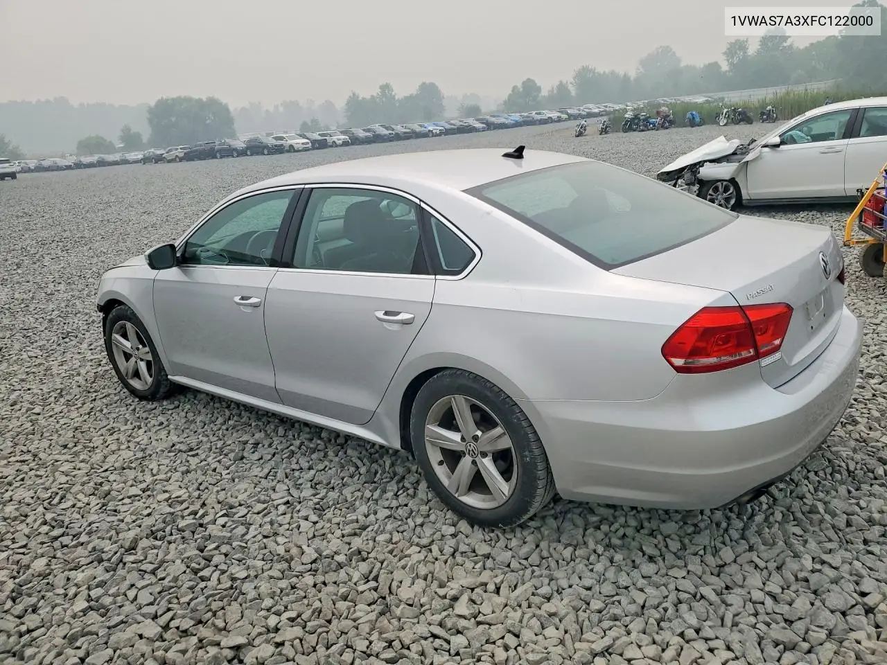 2015 Volkswagen Passat S VIN: 1VWAS7A3XFC122000 Lot: 61425546