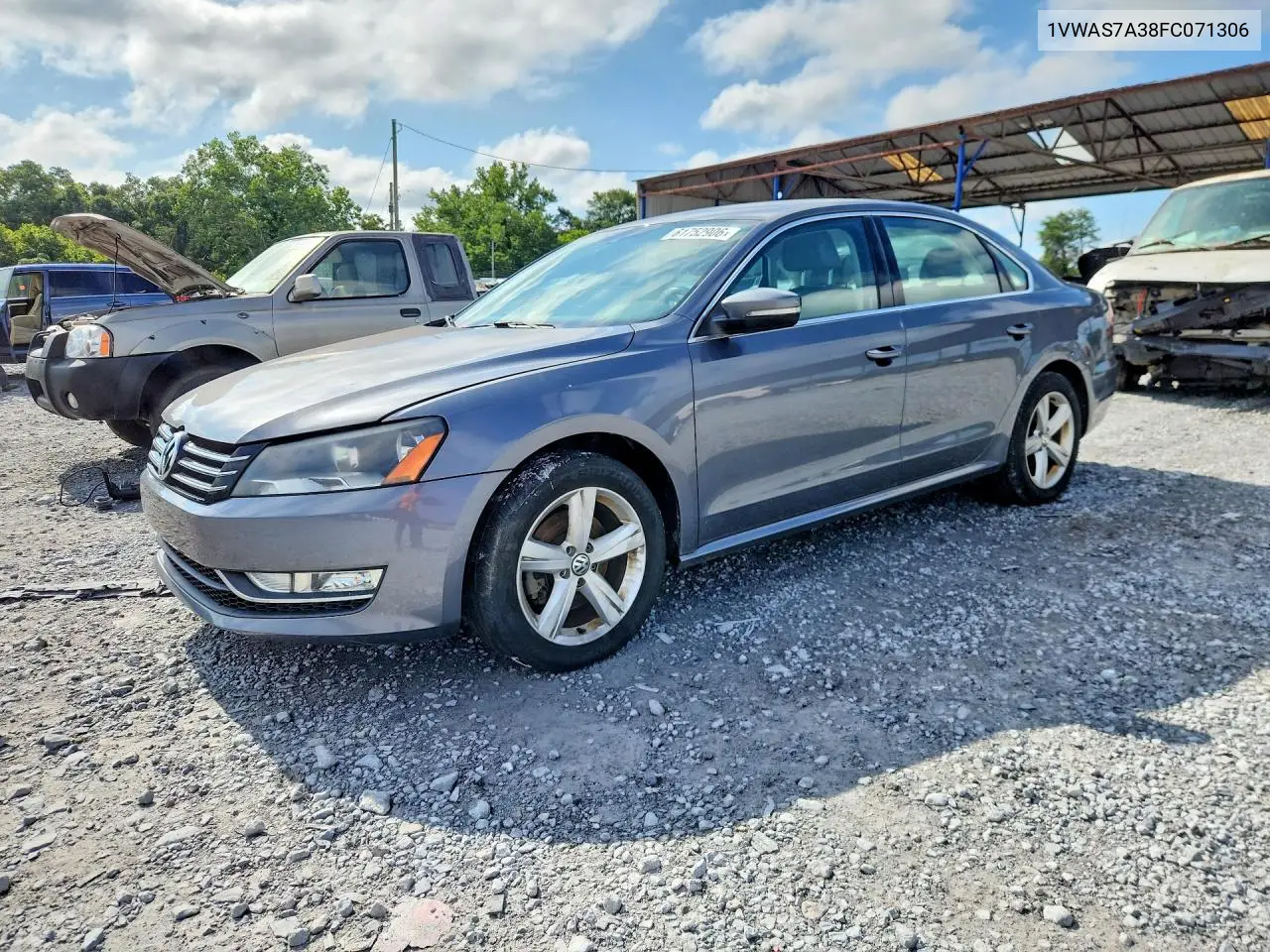 2015 Volkswagen Passat S VIN: 1VWAS7A38FC071306 Lot: 61752906
