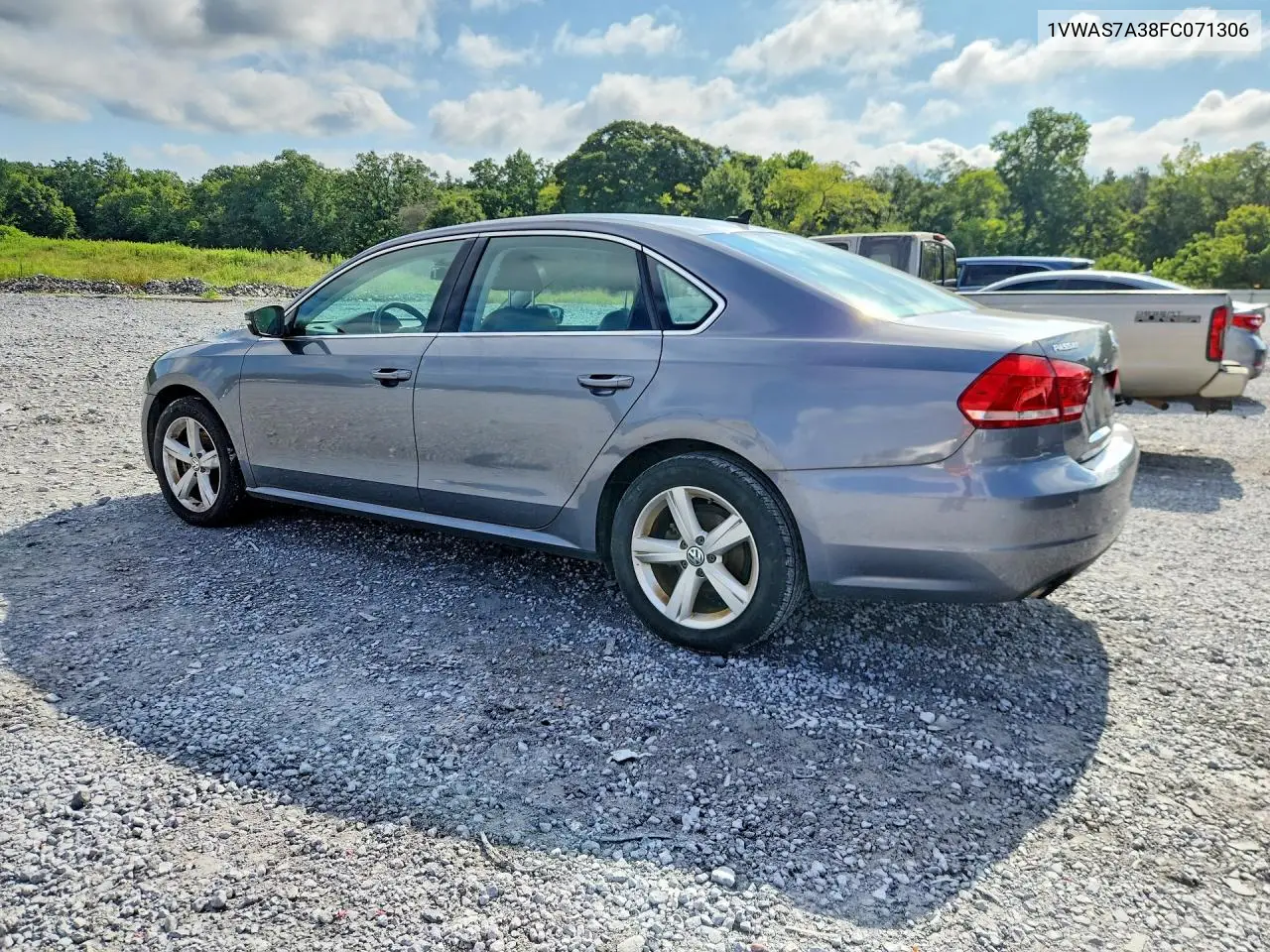 2015 Volkswagen Passat S VIN: 1VWAS7A38FC071306 Lot: 61752906