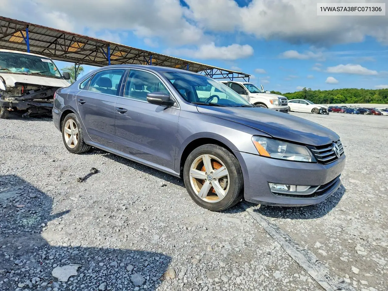 2015 Volkswagen Passat S VIN: 1VWAS7A38FC071306 Lot: 61752906