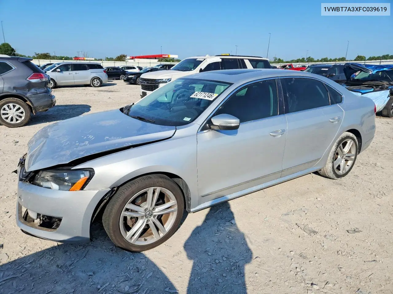 2015 Volkswagen Passat Se VIN: 1VWBT7A3XFC039619 Lot: 62171246