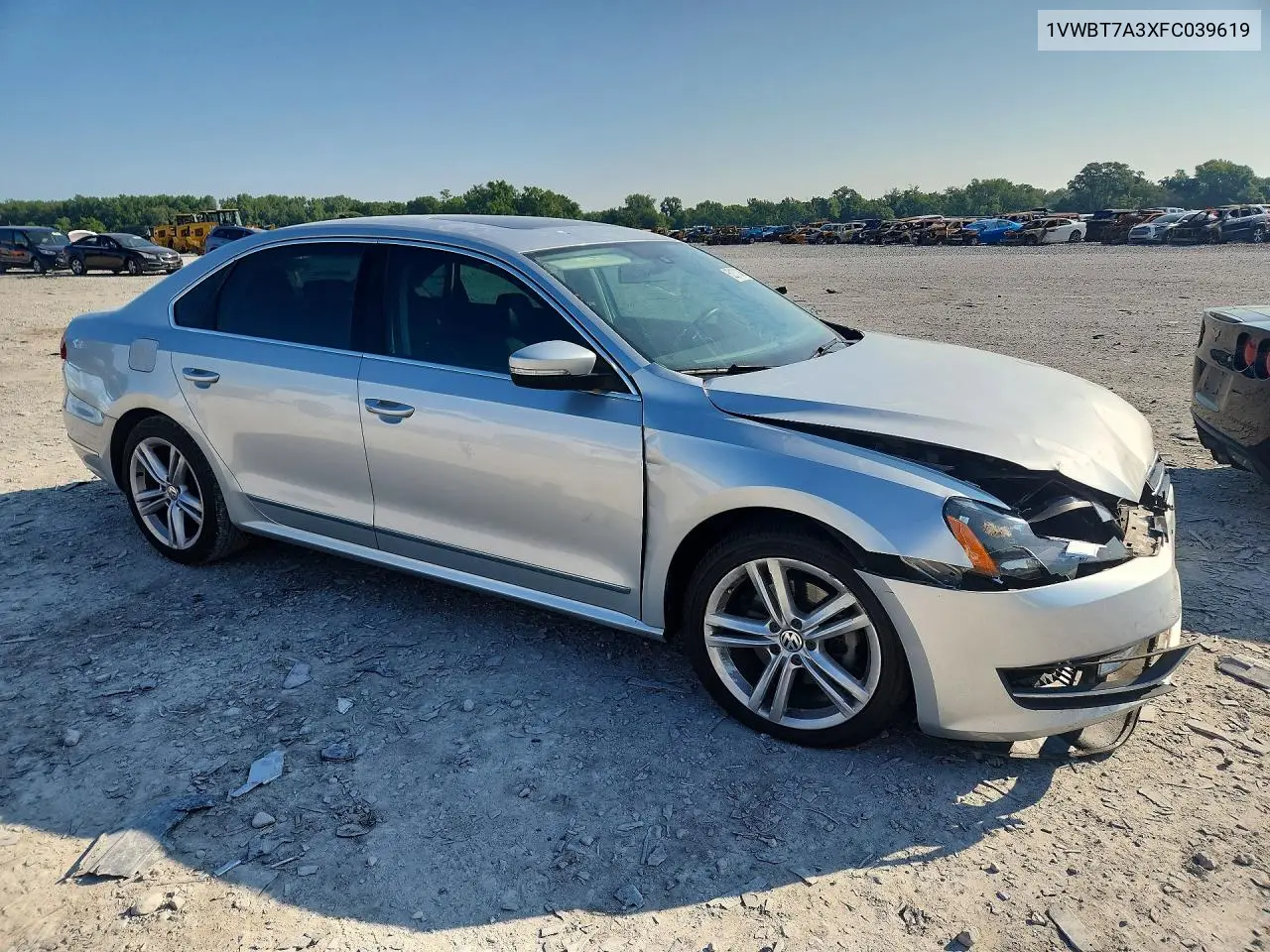 2015 Volkswagen Passat Se VIN: 1VWBT7A3XFC039619 Lot: 62171246
