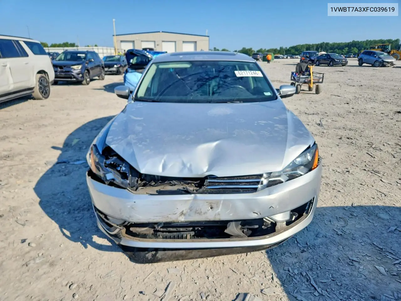 2015 Volkswagen Passat Se VIN: 1VWBT7A3XFC039619 Lot: 62171246