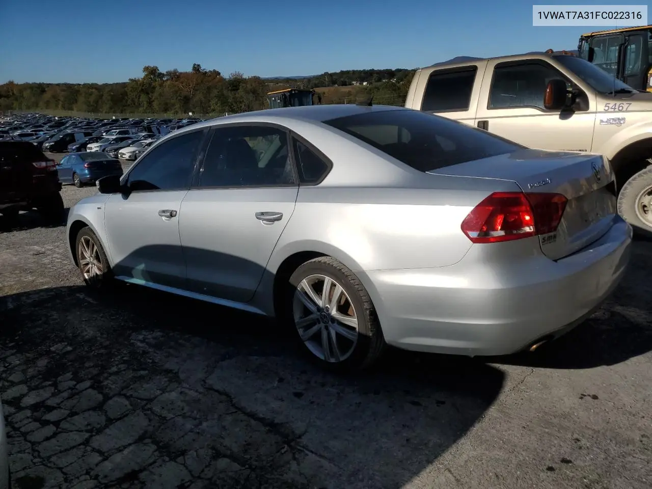 1VWAT7A31FC022316 2015 Volkswagen Passat