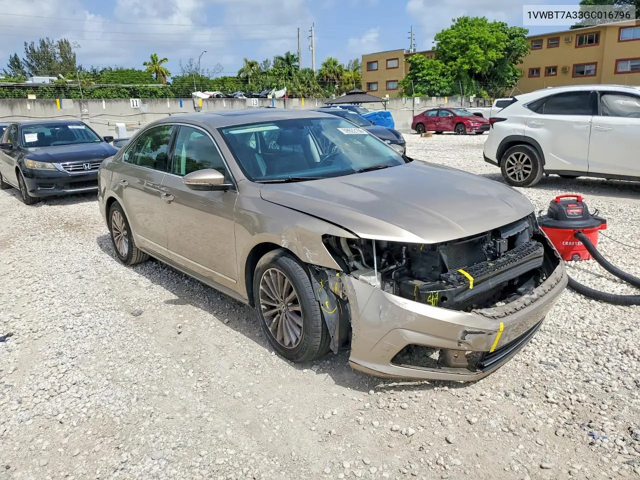 2016 Volkswagen Passat Se VIN: 1VWBT7A33GC016796 Lot: 59922156