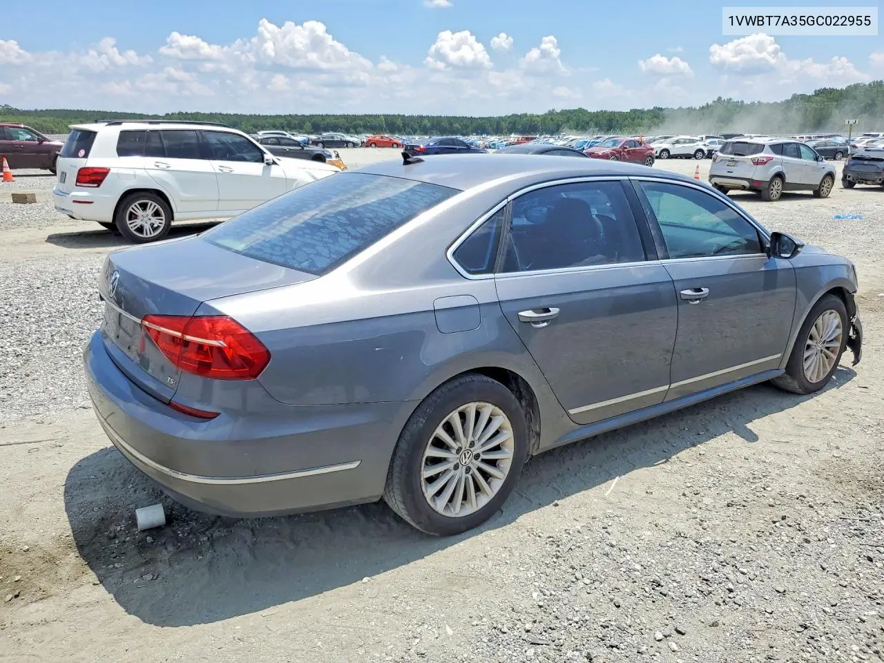 2016 Volkswagen Passat Se VIN: 1VWBT7A35GC022955 Lot: 60972076