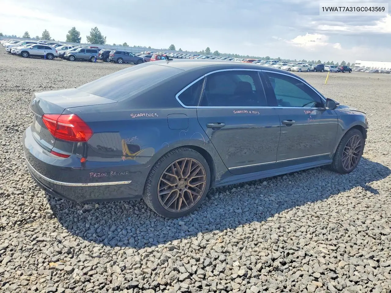 2016 Volkswagen Passat S VIN: 1VWAT7A31GC043569 Lot: 61163616