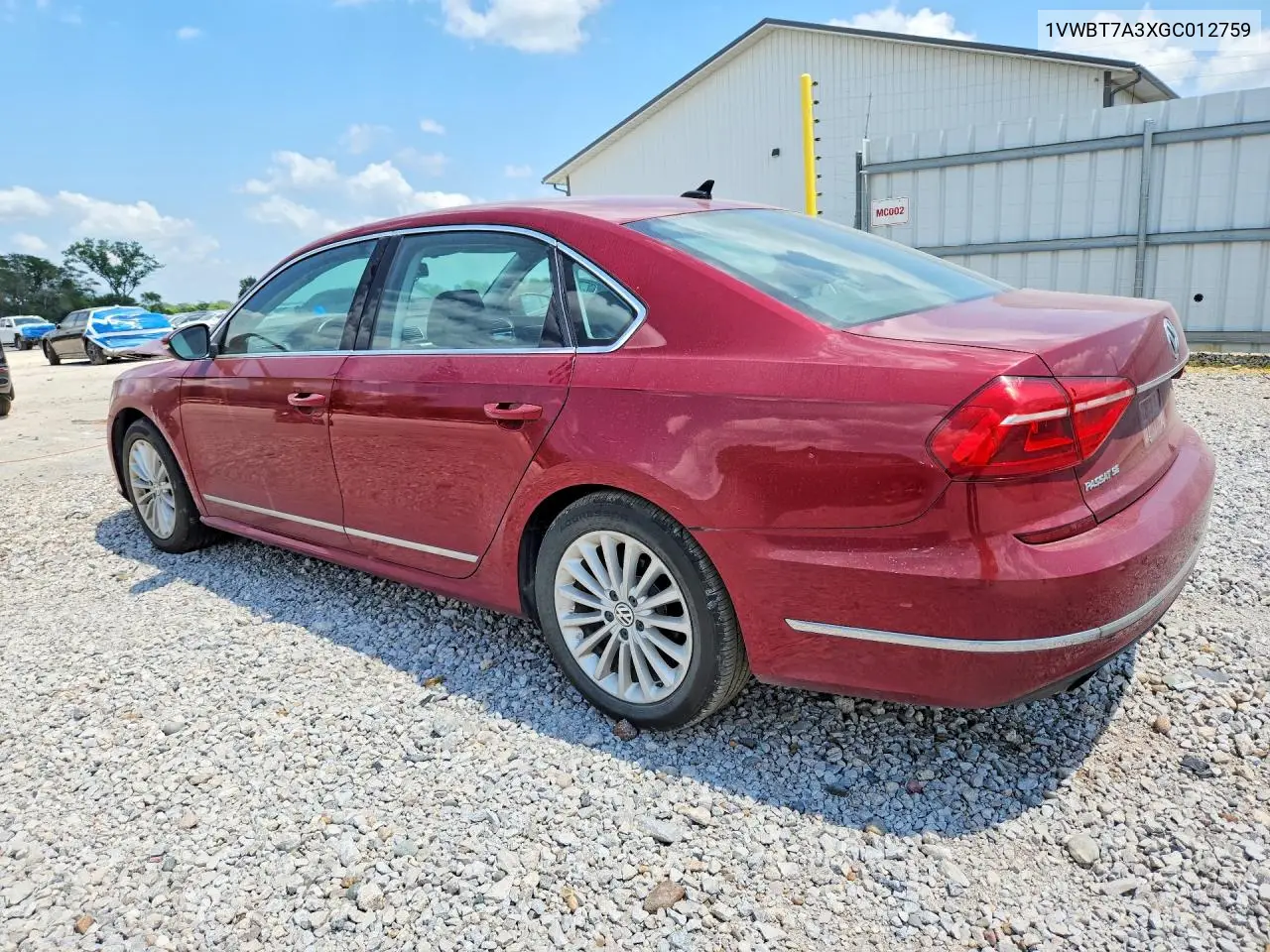 2016 Volkswagen Passat Se VIN: 1VWBT7A3XGC012759 Lot: 61264066