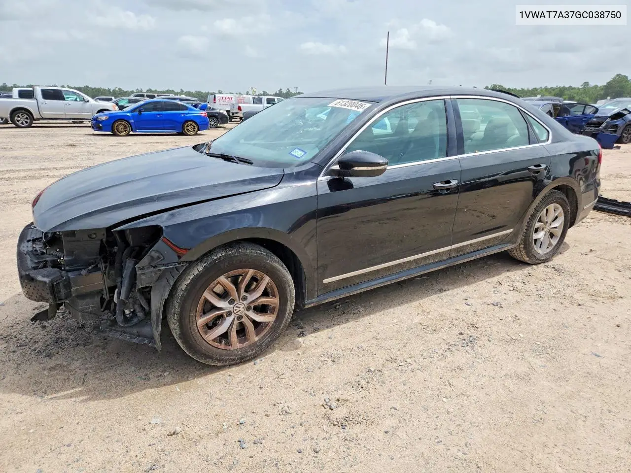 2016 Volkswagen Passat S VIN: 1VWAT7A37GC038750 Lot: 61320046