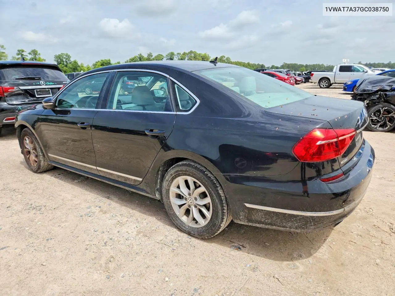 2016 Volkswagen Passat S VIN: 1VWAT7A37GC038750 Lot: 61320046
