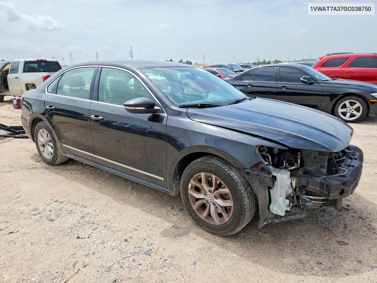 2016 Volkswagen Passat S VIN: 1VWAT7A37GC038750 Lot: 61320046