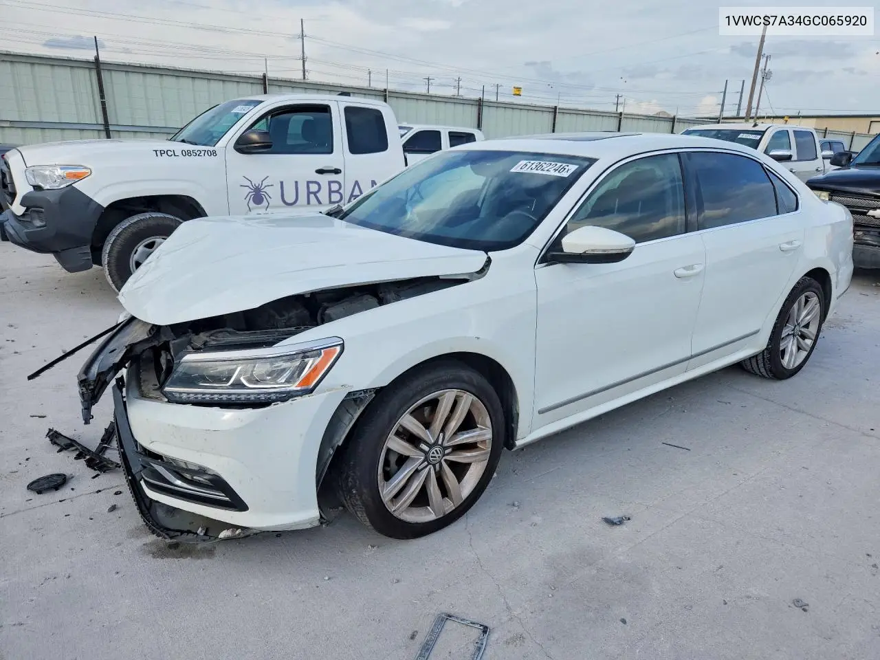 2016 Volkswagen Passat Sel VIN: 1VWCS7A34GC065920 Lot: 61362246