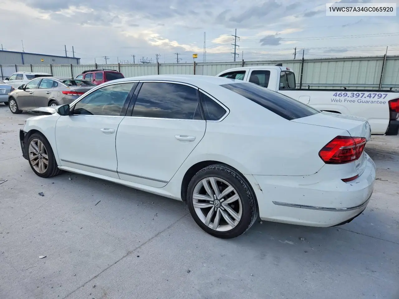 2016 Volkswagen Passat Sel VIN: 1VWCS7A34GC065920 Lot: 61362246