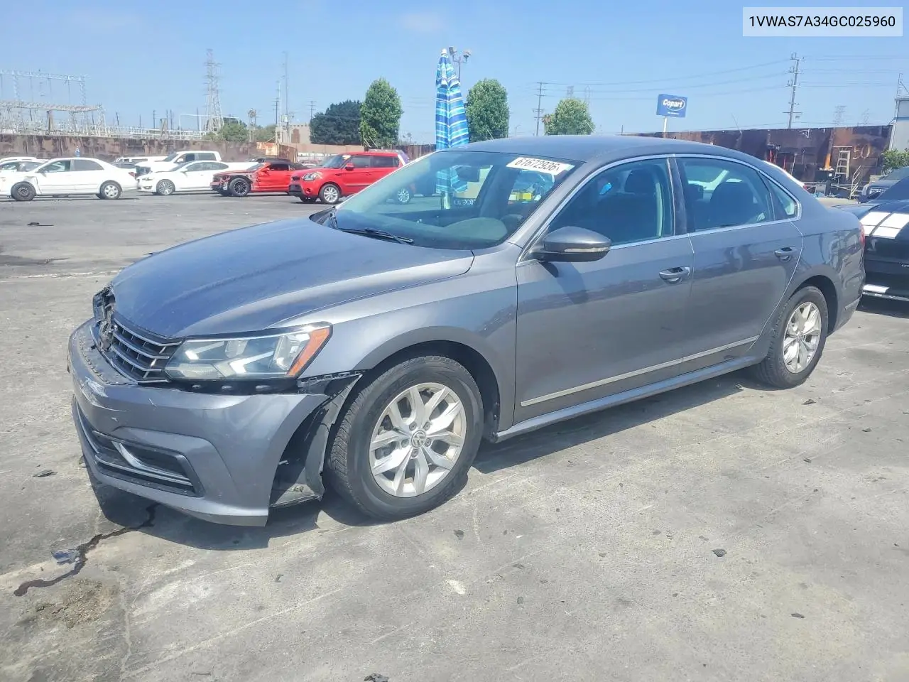 2016 Volkswagen Passat S VIN: 1VWAS7A34GC025960 Lot: 61672936