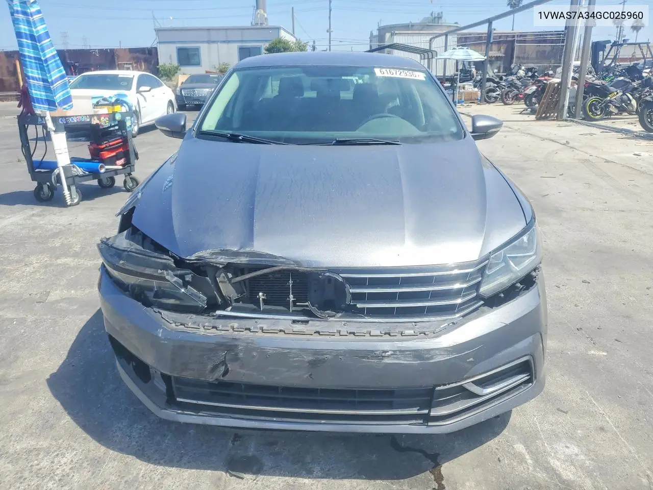 2016 Volkswagen Passat S VIN: 1VWAS7A34GC025960 Lot: 61672936
