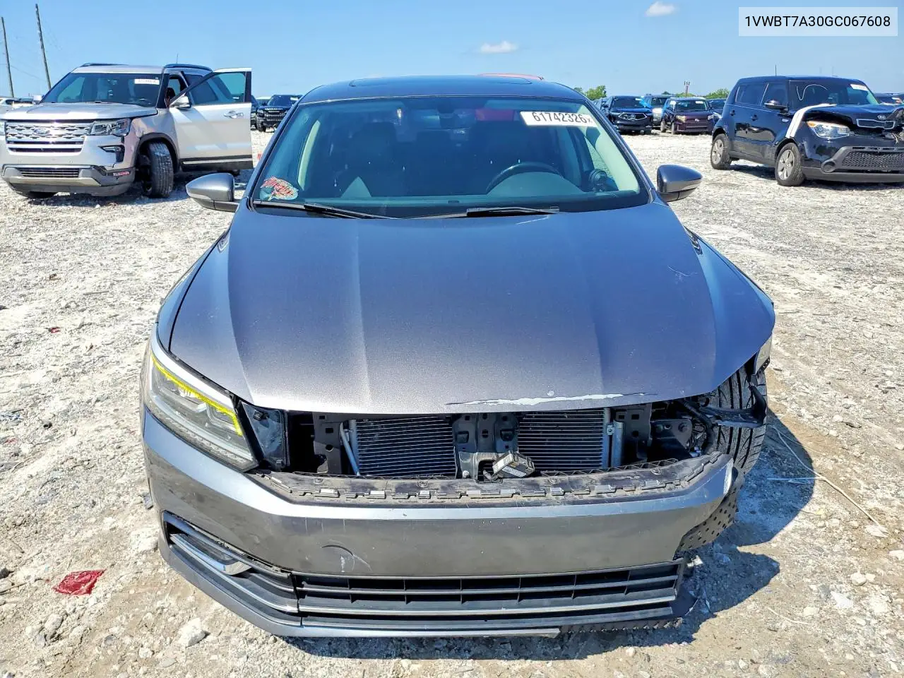 2016 Volkswagen Passat Se VIN: 1VWBT7A30GC067608 Lot: 61742326