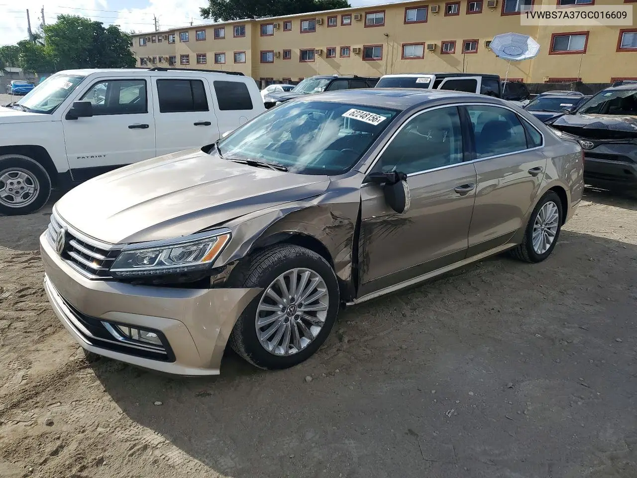 2016 Volkswagen Passat Se VIN: 1VWBS7A37GC016609 Lot: 62248156