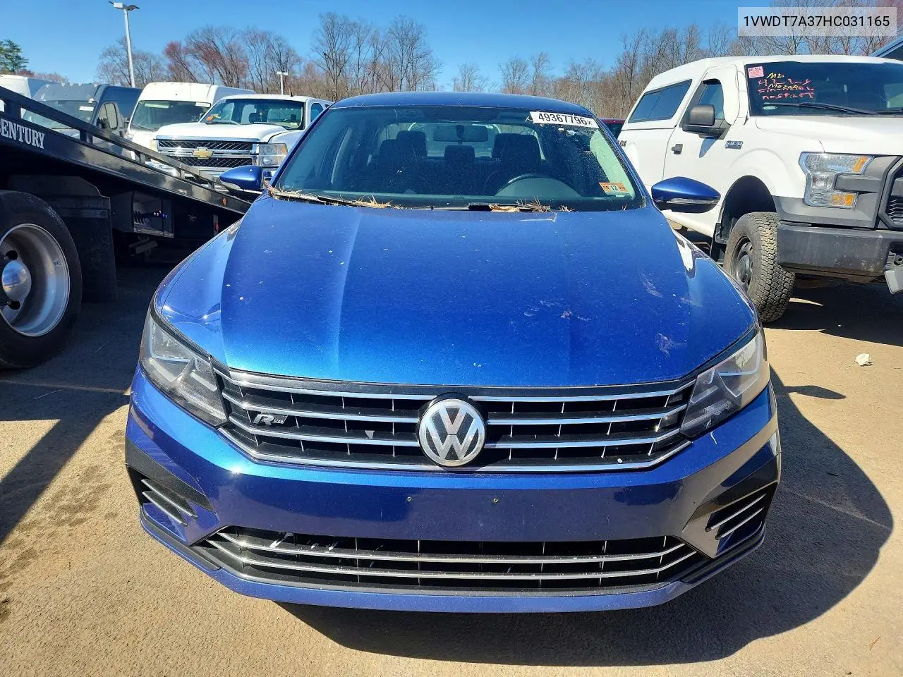2017 Volkswagen Passat R-Line VIN: 1VWDT7A37HC031165 Lot: 49367796