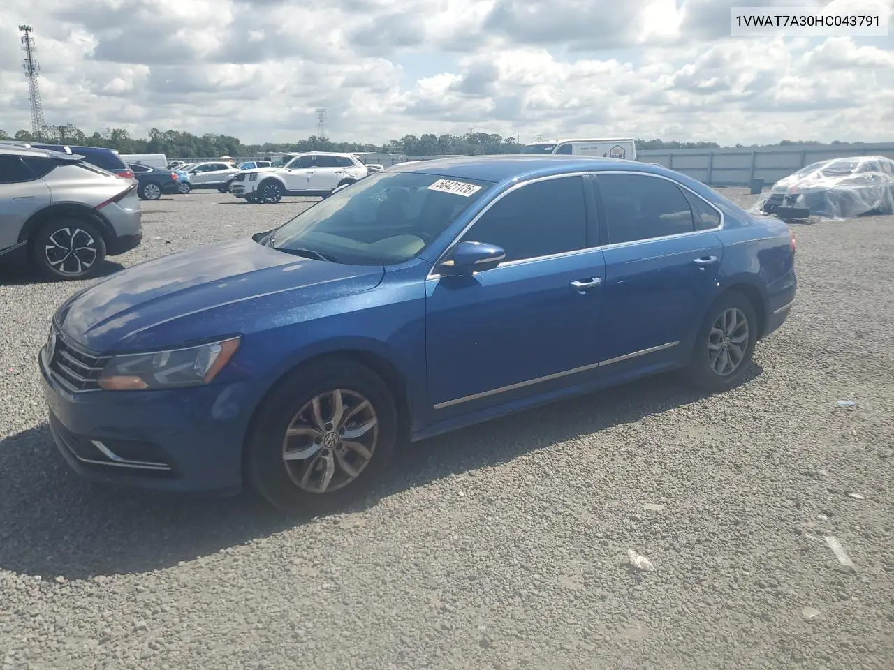 2017 Volkswagen Passat S VIN: 1VWAT7A30HC043791 Lot: 56421126