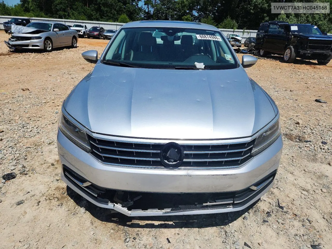 2017 Volkswagen Passat Sel Premium VIN: 1VWCT7A31HC045168 Lot: 60874986