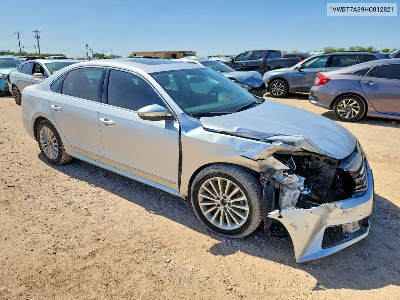 2017 Volkswagen Passat Se VIN: 1VWBT7A39HC012821 Lot: 61311366
