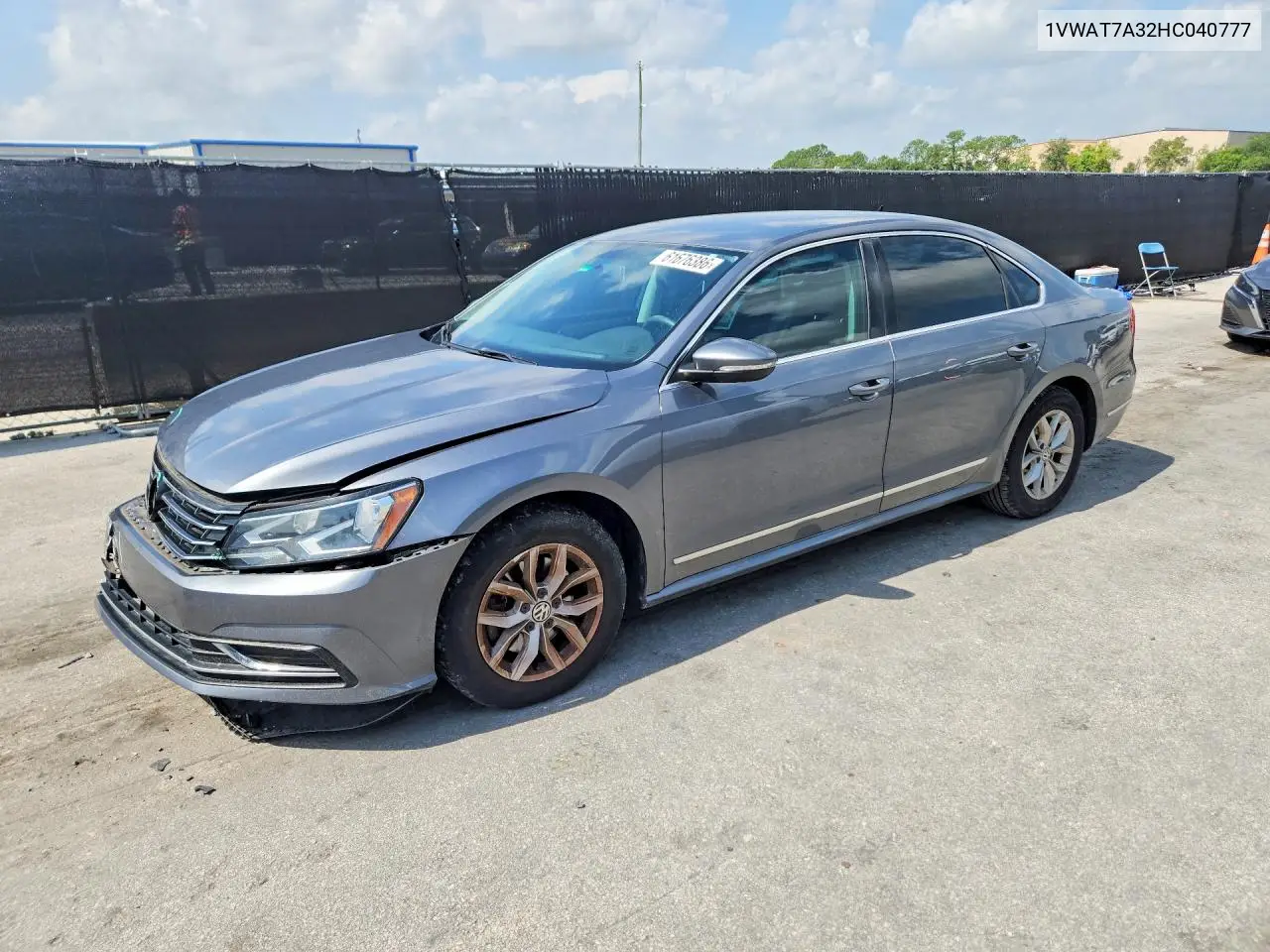 2017 Volkswagen Passat S VIN: 1VWAT7A32HC040777 Lot: 61676386