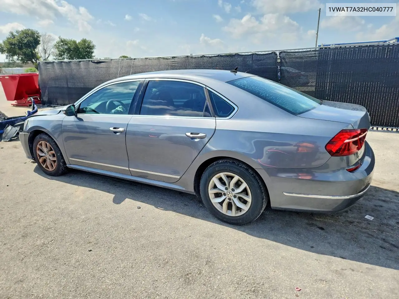 2017 Volkswagen Passat S VIN: 1VWAT7A32HC040777 Lot: 61676386