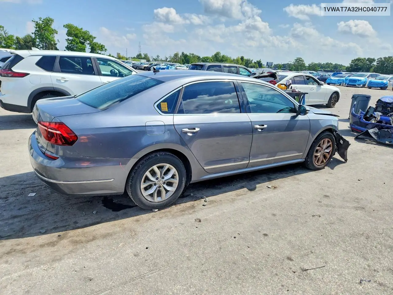 2017 Volkswagen Passat S VIN: 1VWAT7A32HC040777 Lot: 61676386