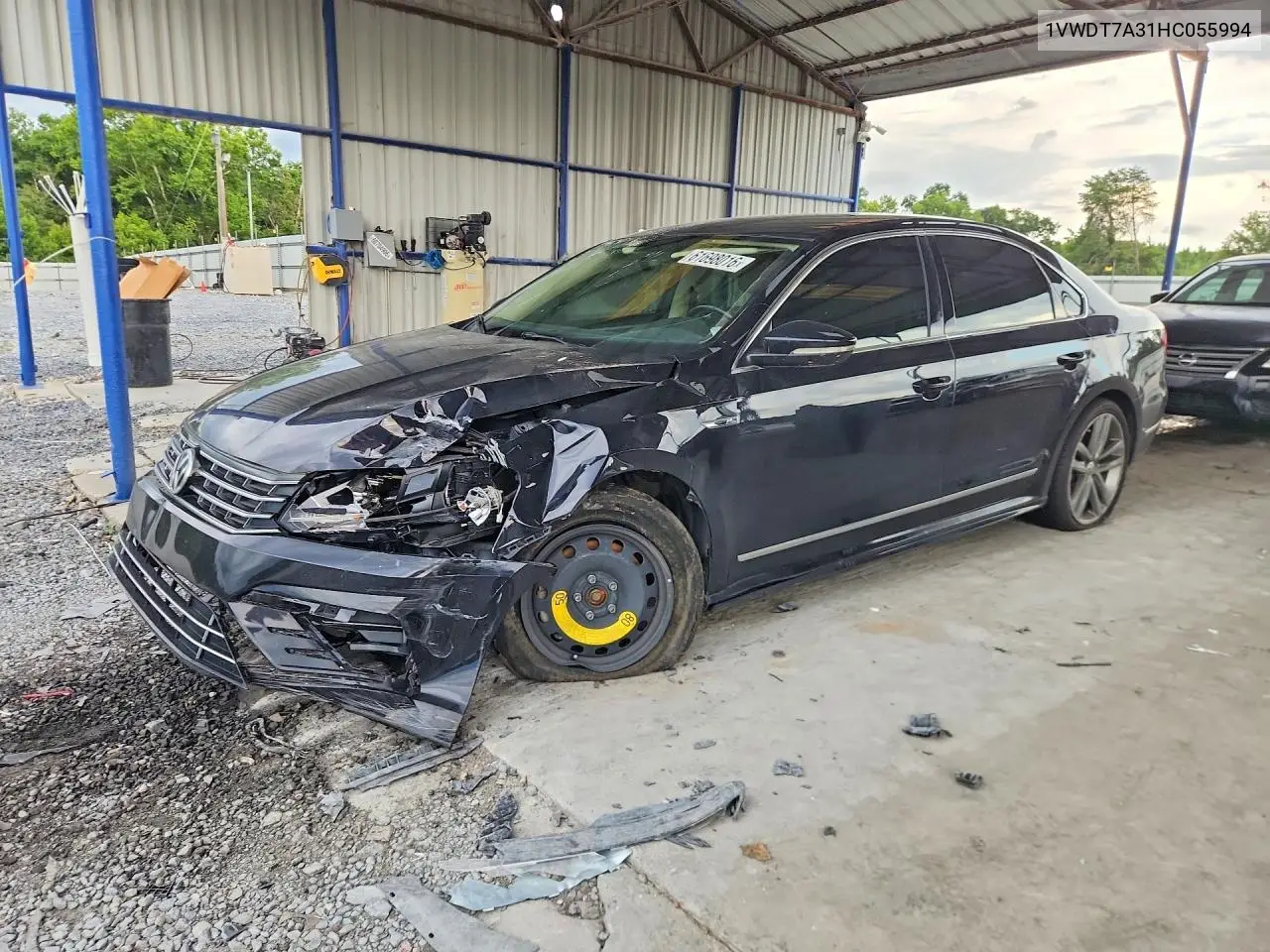2017 Volkswagen Passat R-Line VIN: 1VWDT7A31HC055994 Lot: 61698016