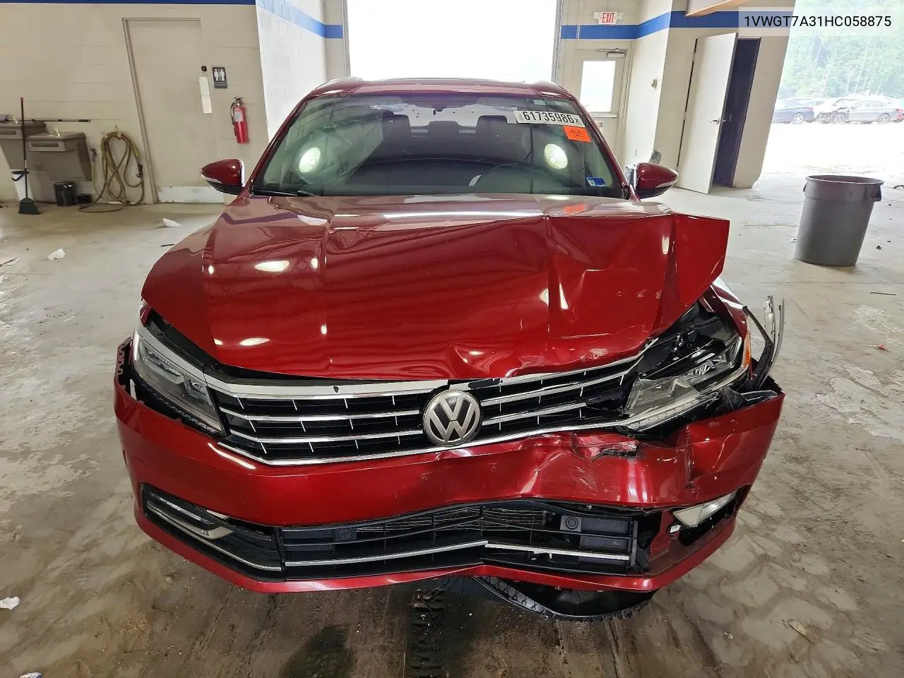 2017 Volkswagen Passat Se VIN: 1VWGT7A31HC058875 Lot: 61735986