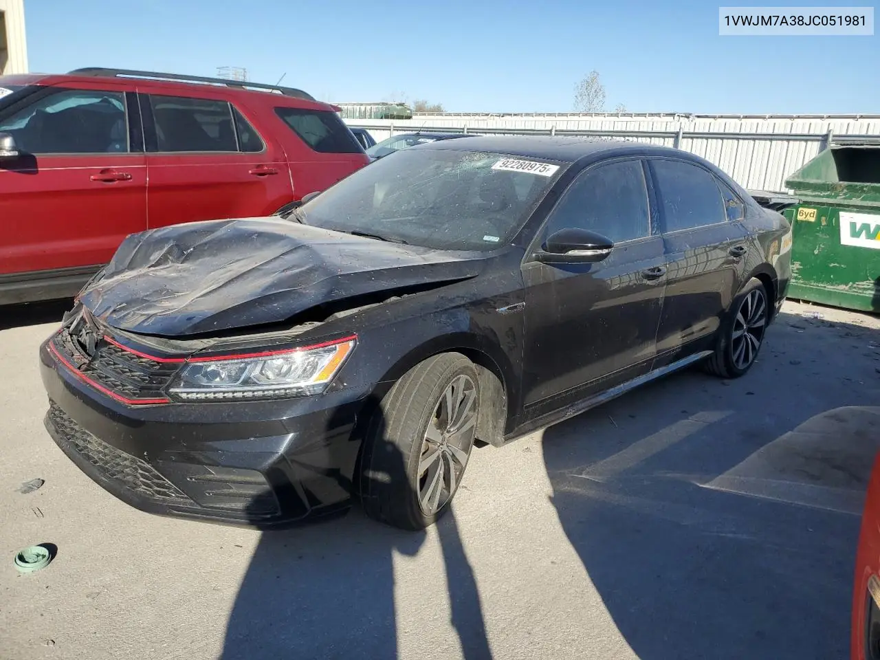1VWJM7A38JC051981 2018 Volkswagen Passat Gt