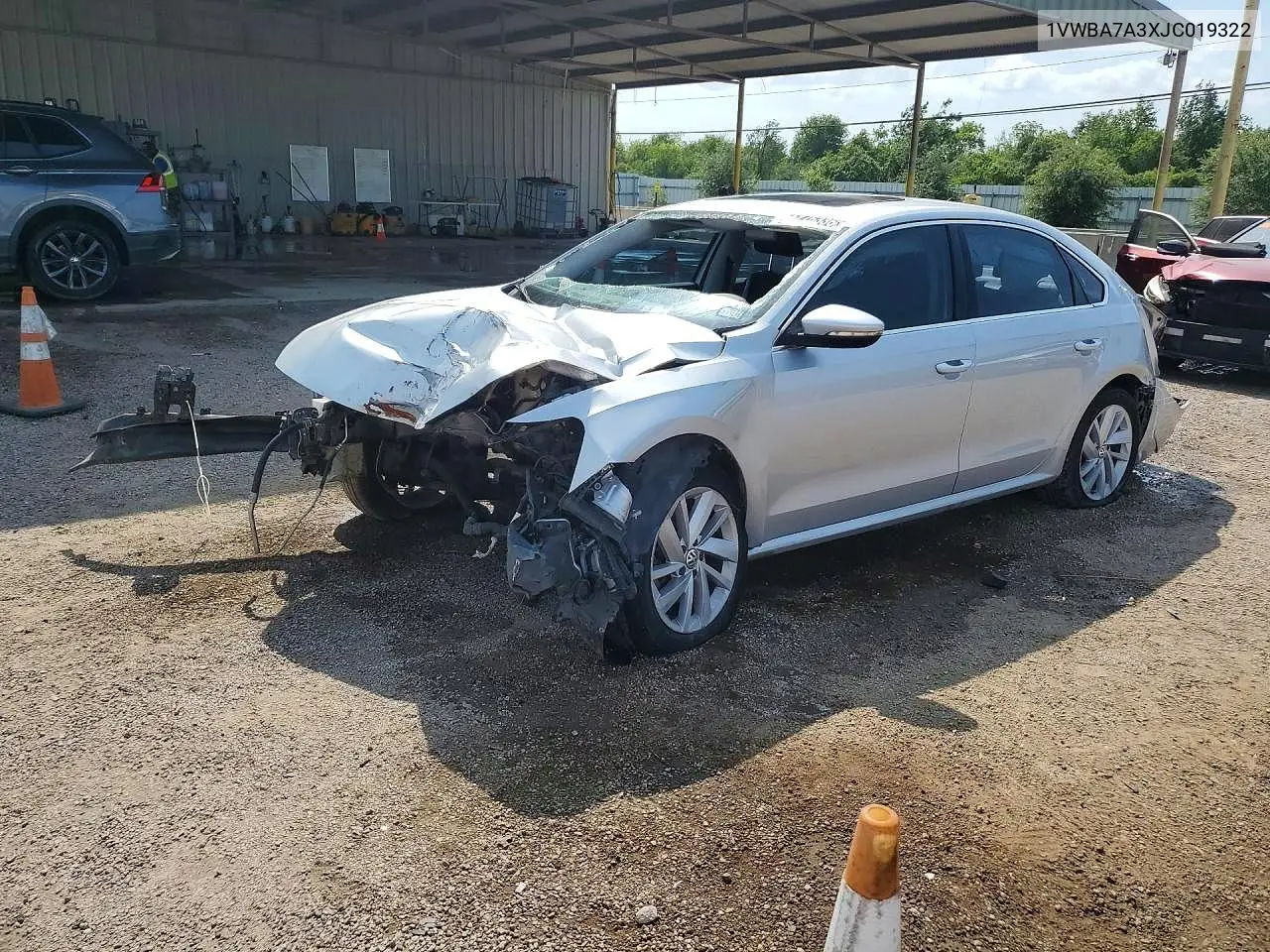 2018 Volkswagen Passat Se VIN: 1VWBA7A3XJC019322 Lot: 56276336