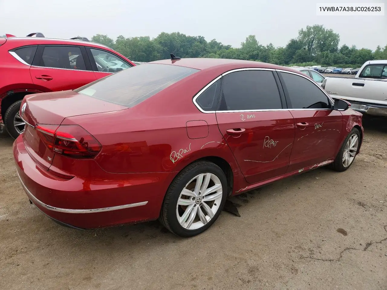 2018 Volkswagen Passat Se VIN: 1VWBA7A38JC026253 Lot: 61297666