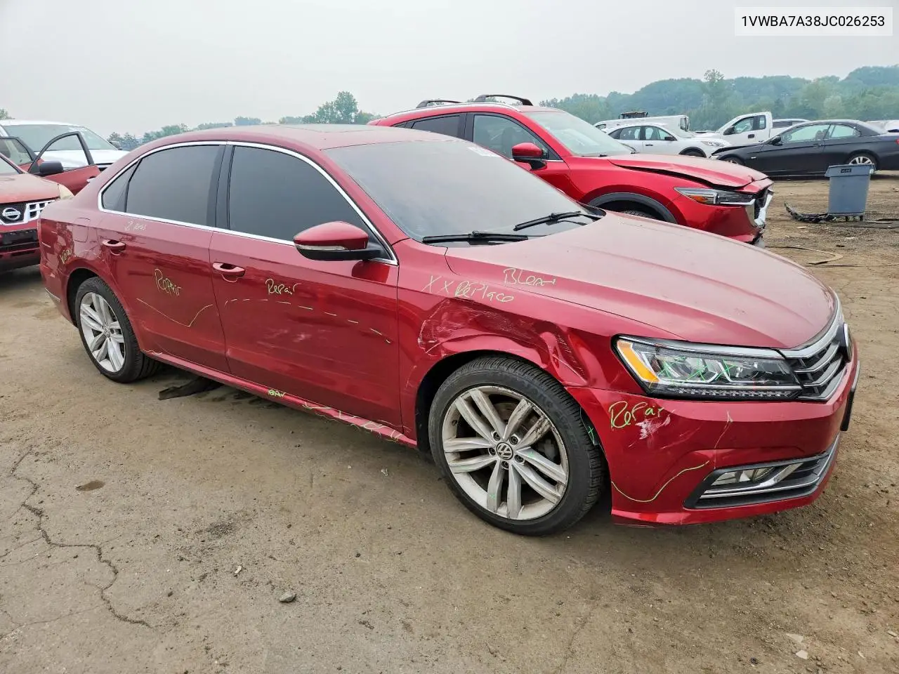 2018 Volkswagen Passat Se VIN: 1VWBA7A38JC026253 Lot: 61297666
