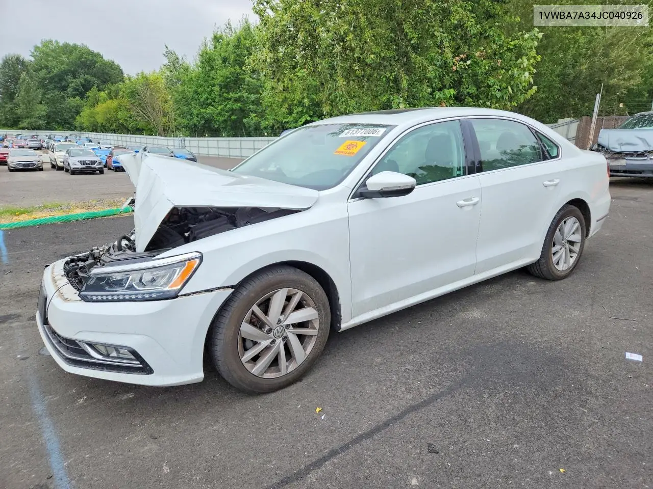 2018 Volkswagen Passat Se VIN: 1VWBA7A34JC040926 Lot: 61377006