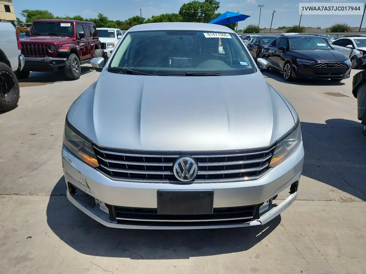 2018 Volkswagen Passat S VIN: 1VWAA7A37JC017944 Lot: 61477066