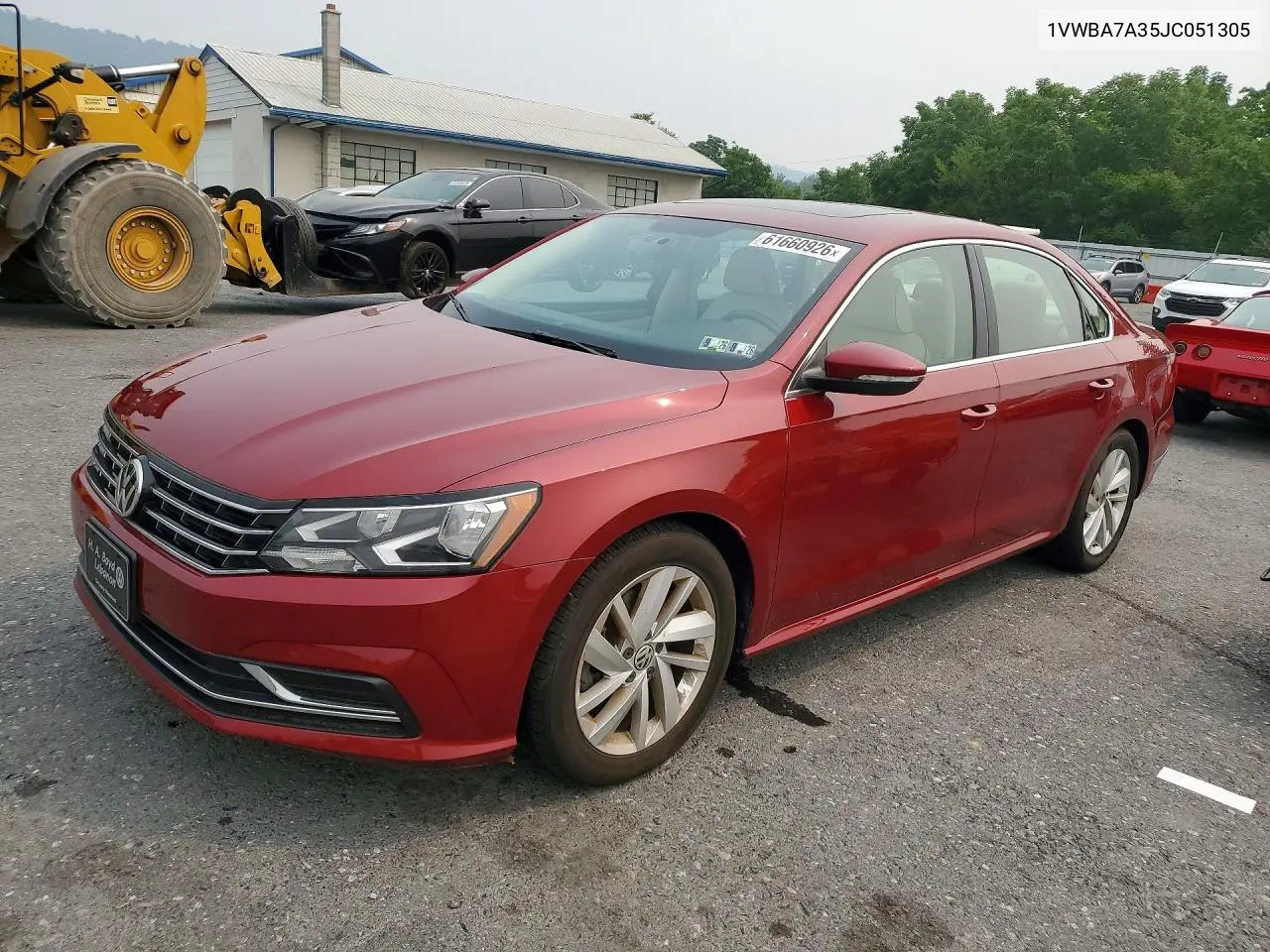 2018 Volkswagen Passat Se VIN: 1VWBA7A35JC051305 Lot: 61660926