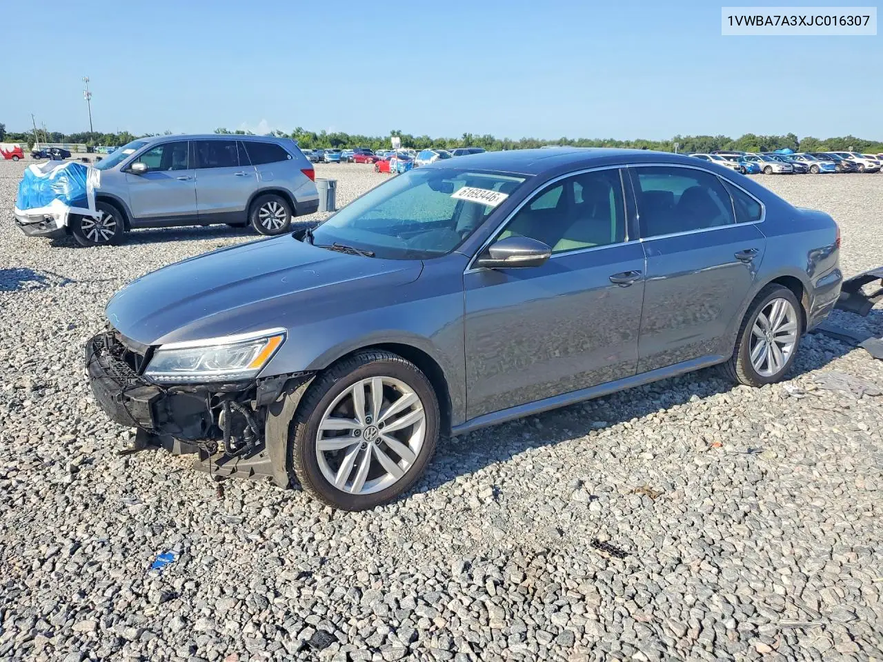 2018 Volkswagen Passat Se VIN: 1VWBA7A3XJC016307 Lot: 61693446