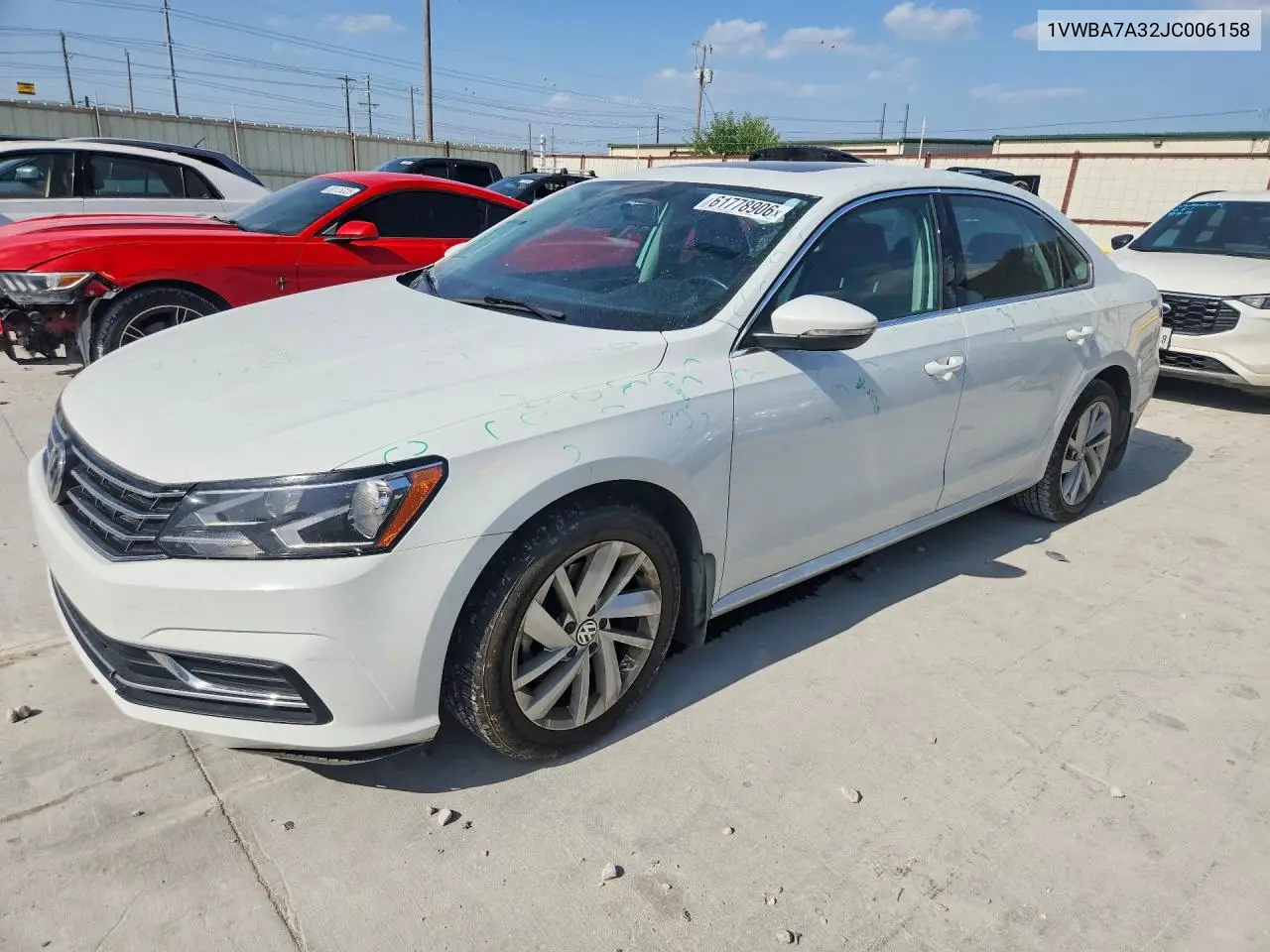 2018 Volkswagen Passat Se VIN: 1VWBA7A32JC006158 Lot: 61778906