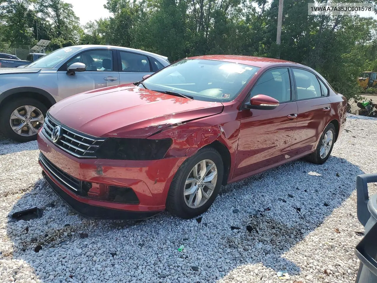 2018 Volkswagen Passat S VIN: 1VWAA7A35JC001578 Lot: 61940646